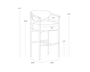 Ivanhoe Pine Barstool Heloise by Matho Sun, view 6