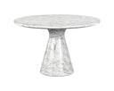 Marble Look White 47" Dining Table Shelburne by Matho Sun