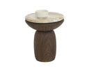 Marble Look Macchiato End Table Orula by Matho Sun