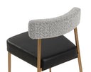 Gold Bravo Black / Helios Check Black Dining Chairs set of 2 Ashwin Stackable by Matho Sun, view 6