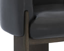 Dark Brown Vintage Black Night Leather Lounge Chair Trine by Matho Sun, view 6