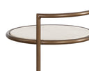 Rustic Bronze Travertine Look End Table Parga by Matho Sun, view 6