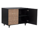 Small Suede Light Tan Leather Sideboard Omari by Matho Sun, view 4