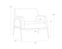 Dove Cream Lounge Chair Cybil by Matho Sun, view 8