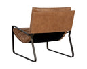 Gunmetal Tan Leather Lounge Chair Zancor by Matho Sun, view 4