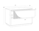 Large Rustic Oak Nightstand Kalla by Matho Sun, view 7