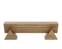 Rustic Oak Bench Gregor by Matho Sun, view 3