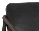 Distressed Brown Brentwood Charcoal Leather Lounge Chair Cinelli by Matho Sun, view 6