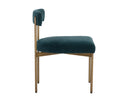 Antique Brass Danny Teal Dining Chairs set of 2 Seneca by Matho Sun, view 3
