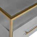 Grey Shagreen Nightstand Venice by Matho Sun, view 6