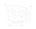 Hailey Moon Lounge Chair Libby Swivel by Matho Sun, view 7