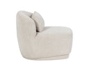 Dove Cream Chair Soraya Swivel Armless by Matho Sun, view 3