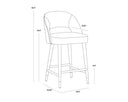 Bravo Cream / Polo Club Muslin Counter Stool Monae by Matho Sun, view 7
