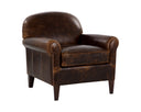 Chocolate Leather Lounge Chair Bastoni by Matho Sun