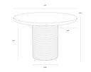 Marble Look Mocha 43" Dining Table Riva by Matho Sun, view 5