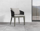 Smoke Grey Copacabana Marble Dining Armchair Capri by Matho Sun, view 7