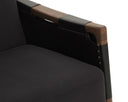 Antique Brown Abbington Black / Onyx Leather Lounge Chair Calloway by Matho Sun, view 6