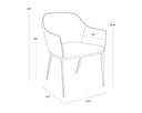 White Dining Armchair Stanis by Matho Sun, view 2