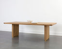 Rectangular Rustic Oak 96" Dining Table Kalla by Matho Sun, view 3