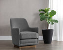 Belfast Koala Grey Lounge Chair Marcela Swivel by Matho Sun, view 5