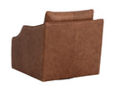 Cognac Leather Lounge Chair Orwell Swivel by Matho Sun, view 4