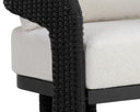 Black Louis Cream Lounge Chair Pylos by Matho Sun, view 6