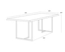 Antique Brass Dark Mango 95" Dining Table Donnelly by Matho Sun, view 7