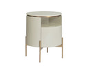 High Gloss Cream End Table Paloma by Matho Sun