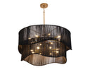 Black Jute Chandelier Rhine by Matho Sun, view 2