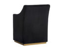 Abbington Black Dining Armchair Zane Wheeled by Matho Sun, view 4