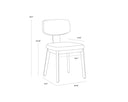Weathered Oak Dove Cream Dining Chairs set of 2 Rickett by Matho Sun, view 8