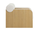 Rustic Oak Eclipse White Lounge Chair Coburn by Matho Sun, view 3
