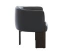 Dark Brown Vintage Black Night Leather Lounge Chair Trine by Matho Sun, view 3
