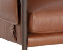 Brown Shalimar Tobacco Leather Armchair Mauti by Matho Sun, view 6