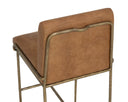 Tan Leather Barstool Lathan by Matho Sun, view 5
