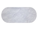 Oval White Marble 84" Dining Table Paloma by Matho Sun, view 3