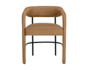 Ludlow Sesame Leather Dining Armchair Mavia by Matho Sun, view 2