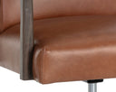 Brown Shalimar Tobacco Leather Office Chair Collin by Matho Sun, view 6