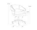 Bravo Metal Office Chair Leonce by Matho Sun, view 8