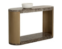 Marble Look Dark Emperador Console Table Cavette by Matho Sun