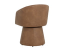Copley Cognac Dining Armchair Etta Swivel by Matho Sun, view 4