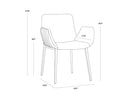 Milliken Cognac Dining Armchair Lucano by Matho Sun, view 6