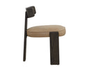 Dark Brown Sahara Sand Leather Dining Chairs set of 2 Horton by Matho Sun, view 3