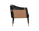 Napa Black / Napa Cognac Lounge Chair Carter by Matho Sun, view 3
