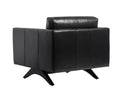 Cortina Black Leather Armchair Rogers by Matho Sun, view 4