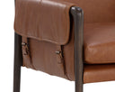 Brown Shalimar Tobacco Leather Dining Armchair Mauti by Matho Sun, view 5