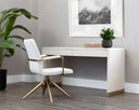 Oyster Shagreen Desk Ilona by Matho Sun, view 4