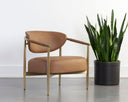 Milliken Cognac Lounge Chair Heloise by Matho Sun, view 5