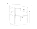 Tan Leather Dining Armchair Ajani by Matho Sun, view 6