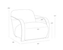 Dark Bronze Helios Check Black Lounge Chair Sonesta by Matho Sun, view 6